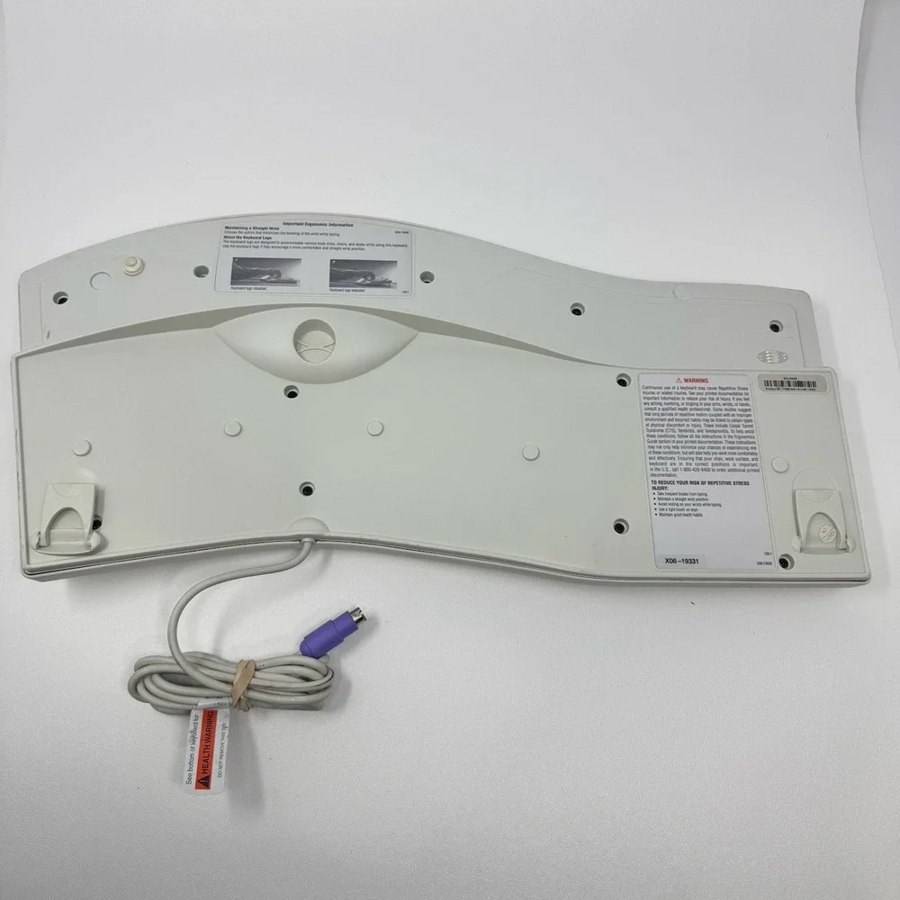 Microsoft KU-0045 X06-19331 Natural Elite Wired PS/2‎ White Ergonomic Keyboard